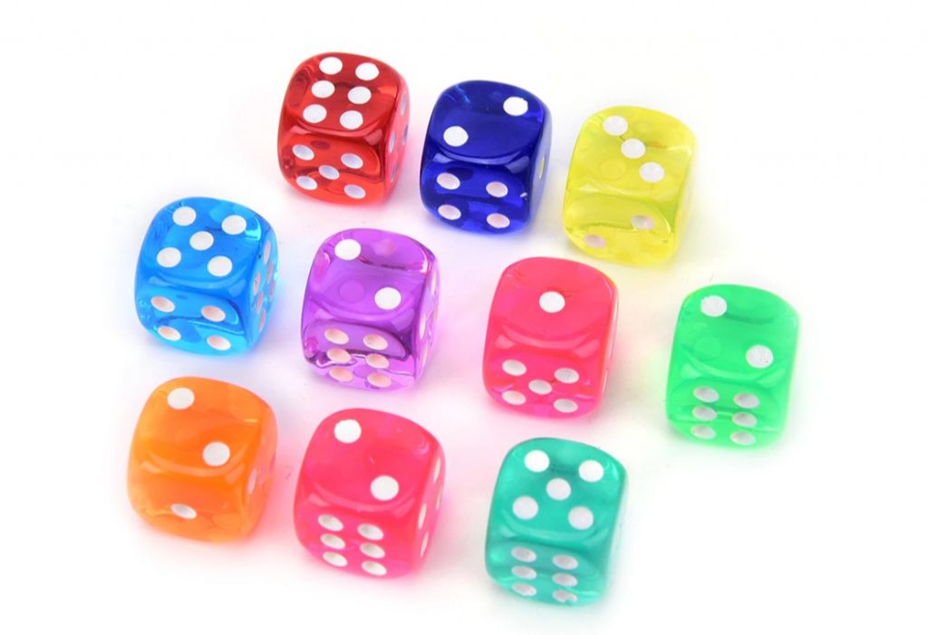 translucent dice